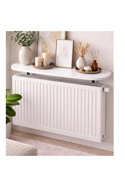 HNC HOME Petek Üstü Dresuar 80x18cm Radyatör Rafı Kitaplık Oval Kenarlı Petek...