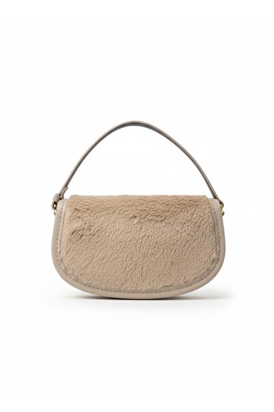 HİMENİSA Women's Plush Detail Elegant Mini Handbag