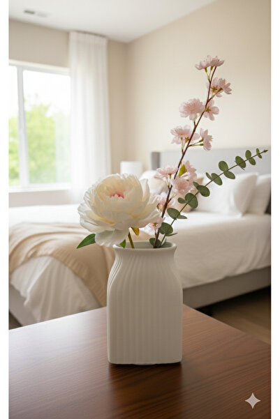 Velorahomee Πολυτελές λευκό κεραμικό βάζο σκανδιναβικού στυλ - Αξεσουάρ για τ...