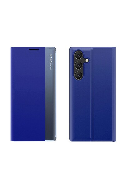 Other Husa New Sleep Case husa cu clapeta si suport pentru Samsung Galaxy S25 Edge - albastru