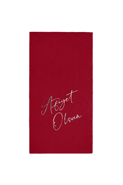 Story 40X40 cm Silver Foil Cheers Patterned Pack of 16 Burgundy Colored Paper...