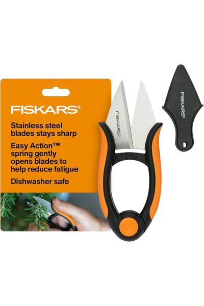 FiSKARS مقص تقليم أعشاب الحديقة، 12.7 سم، أسود