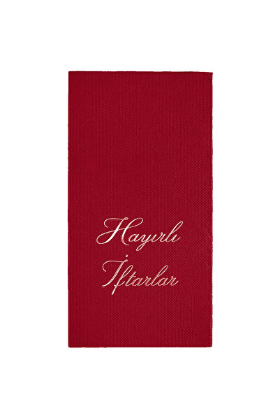 Story 40X40 cm Rose Petal Auspicious Banquets Patterned Pack of 16 Burgundy C...