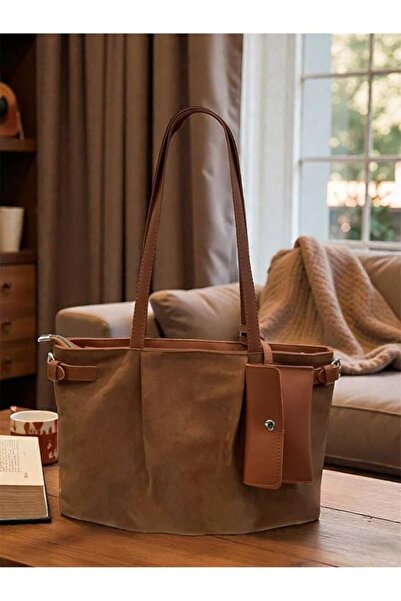 ALTUNORDU AVM Kadın Süet Omuz Çantası