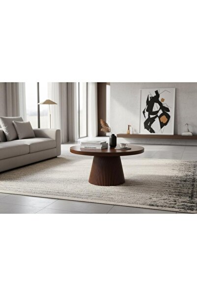 Nova Dizayn ÖZEL TASARIM FİTİLLİ CEVİZ ORTA SEHPA