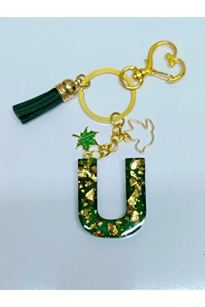 demirbasavm Handmade U Letter Epoxy Keychain