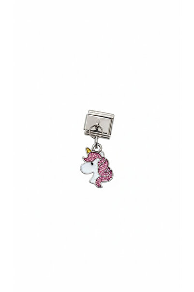 DİAVENTA TAKI VE AKSESUAR Steel Unicorn Charm – Italian Bracelet Compatible –...