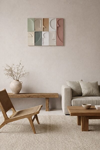 Heaven Earth PasteL Dinginlik Duvar Heykelleri 50 x 65 - Modern Duvar Dekoras...