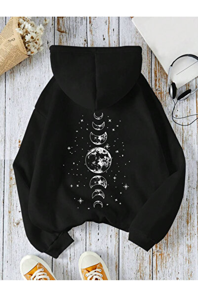 Josette Back to Planet Printed Hooded Sweatshirt Hoodie