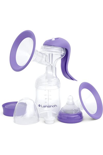 Lansinoh Manual Breast Pump, Hand Pump for Breastfeeding