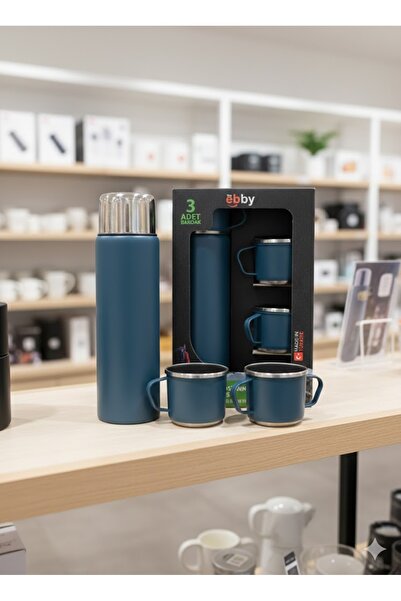 ebby VAKUMLU PASLANMAZ ÇELİK 3 BARDAKLI 500 ML TERMOS