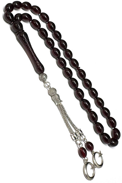 Fabula Silver Ay Yıldız Püsküllü Oyma İmameli Erkek Hediye Tesbih