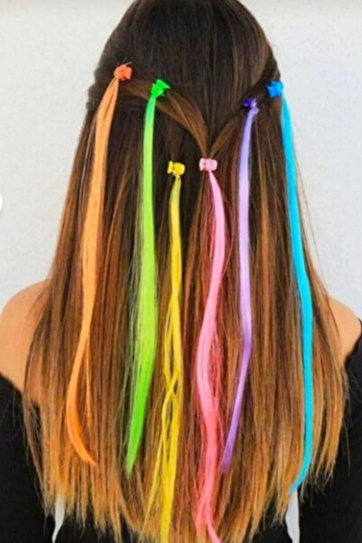 Nisankids 6-компонентна изкуствена коса с клипс - удължители за коса