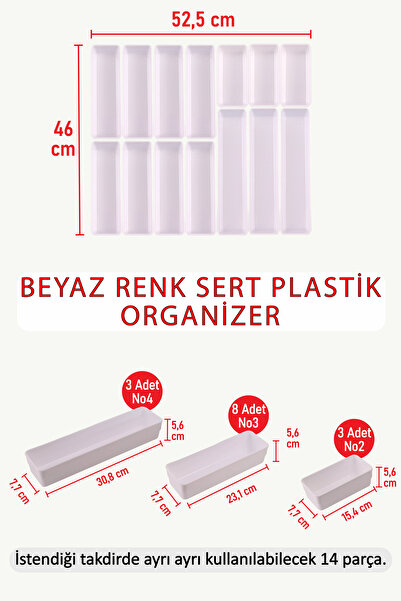 color house Οργανωτής 14 τεμαχίων σε λευκό χρώμα