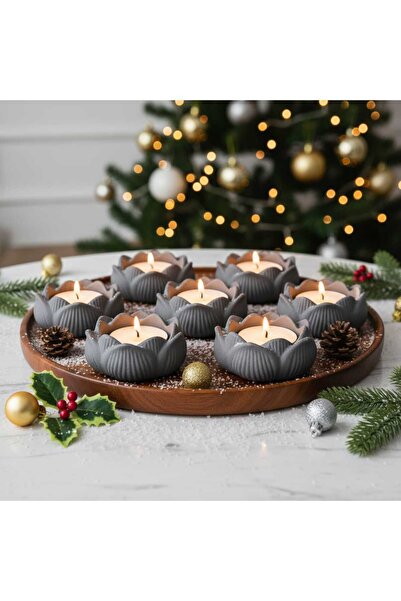 ysftasarım Dekoratif mumluk ( 6 lı set)