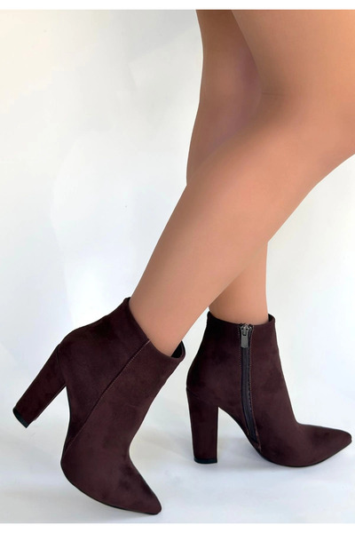 COjans Loora Light Brown Suede Heeled Boots