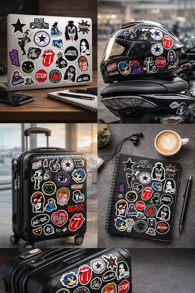 Limitless Design Rock Sticker, Music Sticker Set, Punk Sticker, Laptop Sticke...