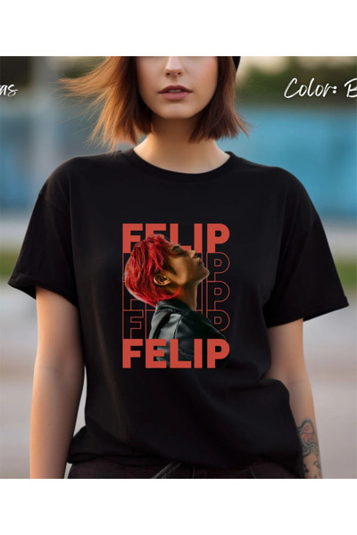 barsdepo Tricou FELIP cu imprimeu , supradimensionat Tricou unisex pentru cop...