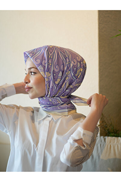 MOONORO Soft Scarf Tesutur Lavanda Cotton Scarf