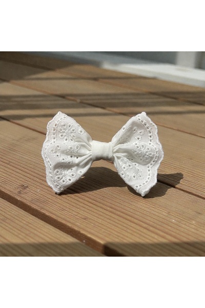 EGOMİ Large White Bowknot Automatic Buckle