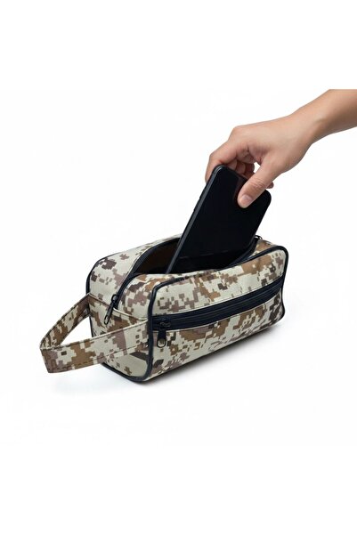 Blue Burry Men’s Handbag - Mens Camouflage Travel Utility Pouch with Handle -...