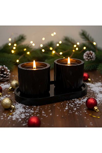 ysftasarım dekoratif mumluk 3 lü set