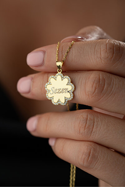 Silvano Jewelry 925 Ayar Gümüş İsimli Çiçek Kolye