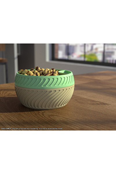 Della Kuru Yemiş ve Çekirdek Tabağı – Çöplü Bölmeli, 3D Baskı Bioplastik