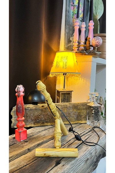 Woodlinity masa üstü aydınlatma lambader 160 derece sağa ve sola yatımlı El Y...