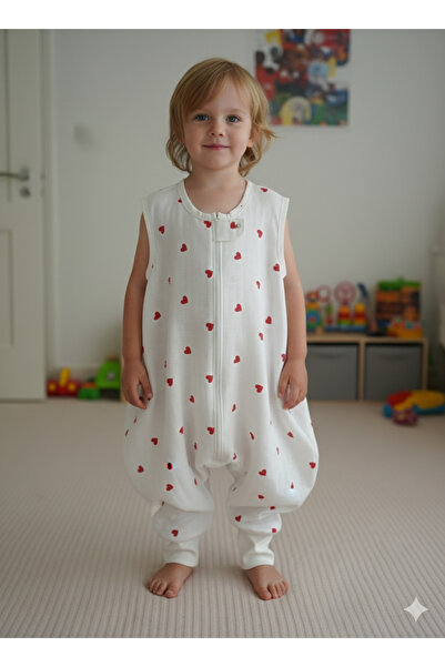 Wenaris Yazlık Müslin Uyku Tulumu, 0.5 Tog Tek Katlı, Kız Erkek Bebek kırmızı...