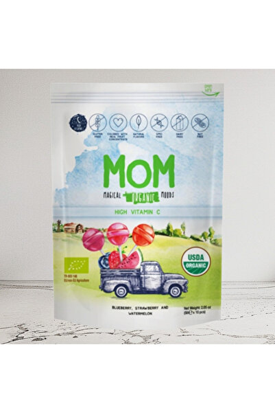 MOM Organik Lolipop Şeker 58 g