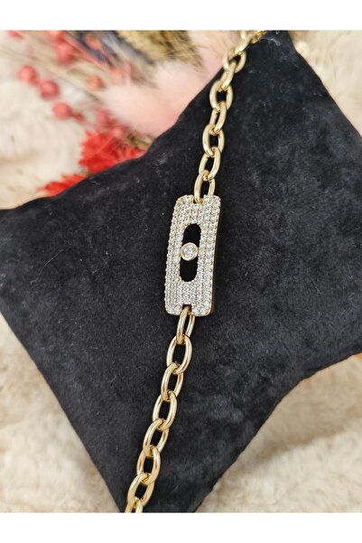 Tuel اسوارة نسائية من حجر الزركون لون ذهبي