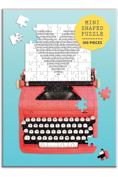 Galison Jigsaw Puzzle, Vintage Typewriter, 100 Pieces, Multicolor