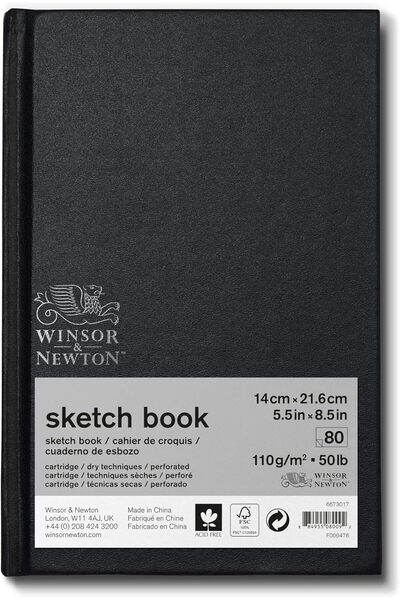 Generic Winsor & Newton Classic Sketchbook, 5.5 x 8.5 inches, Natural White