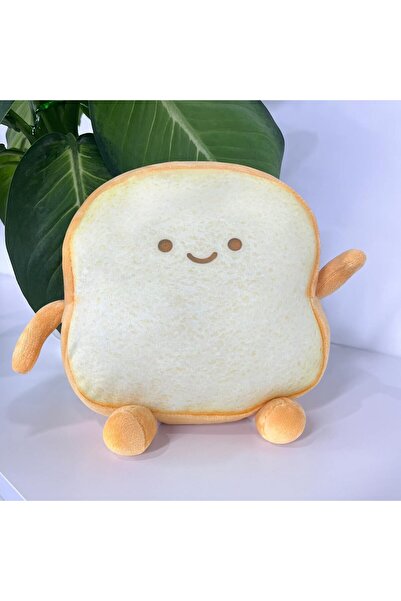 Tazweeq Cute Toast Bread Plush Pillow