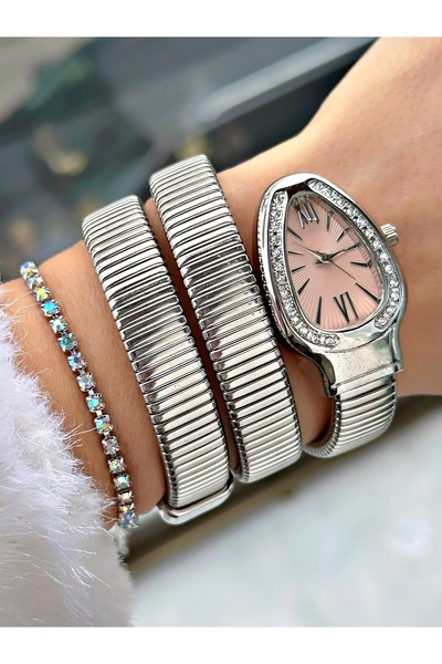 SC Silver Collection Luxury Accessory Sc Silver Collection Snake Model Patter...