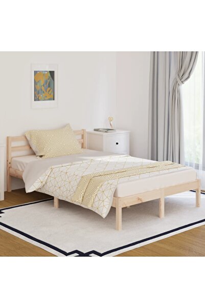 vidaxl Bed Frame without Mattress Solid Wood Pine 120x200cm