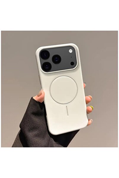 Zebana iPhone 17 Pro Max Compatible Case Vivid M-Safe Silicone Case White