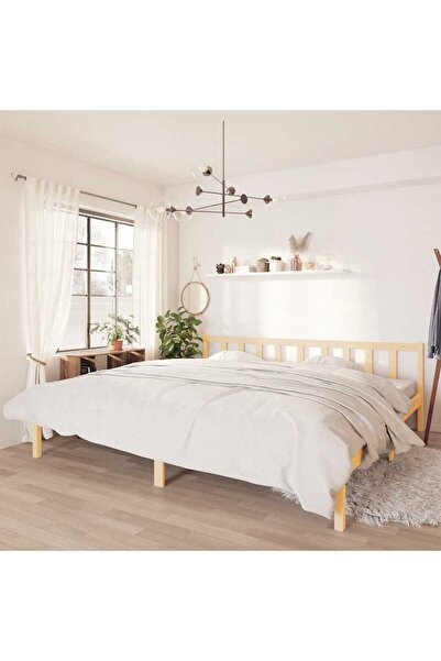 vidaxl 810102 Bed Frame without Mattress Solid Wood 200x200 cm