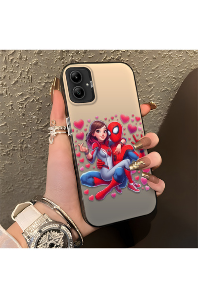 Hontinga حافظة سيليكون رفيعة مقاومة للصدمات بنمط سبايدر مان متوافقة مع هاتف س...