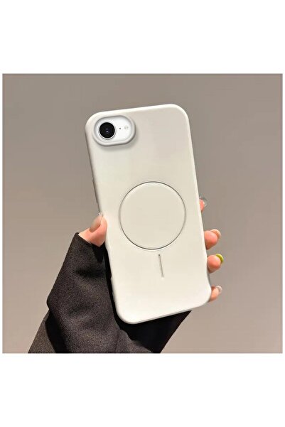 Zebana iPhone 16E Compatible Case Vivid M-Safe Silicone Case White