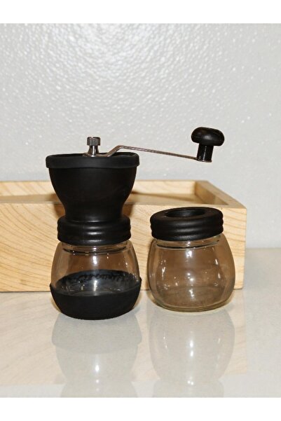 WDA Manual Coffee Bean Grinder with Glass Jar – Hand Crank Burr Grinder for Fresh Coffee