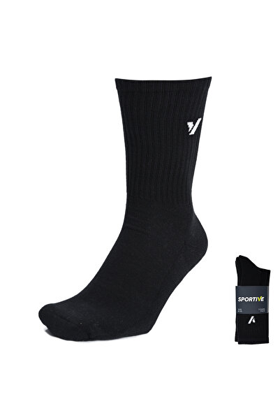 Sportive Spt Unisex Siyah 6'lı Havlu Çorap 25YUC003-SYH