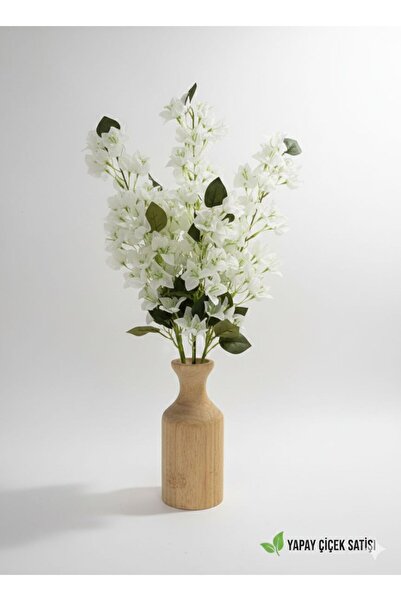 Miha Deco 1 adet uzun beyaz begonvil tek dal ev vazo dekor