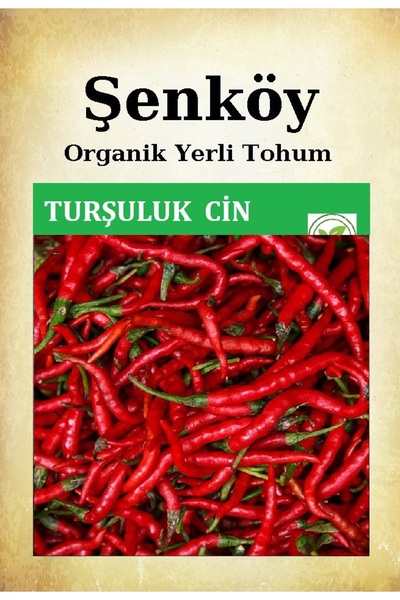 Şenköy Yerli Acı Turşuluk Cin Biber Tohumu Doğal Ata Biber Tohumu Pakette 5 G...