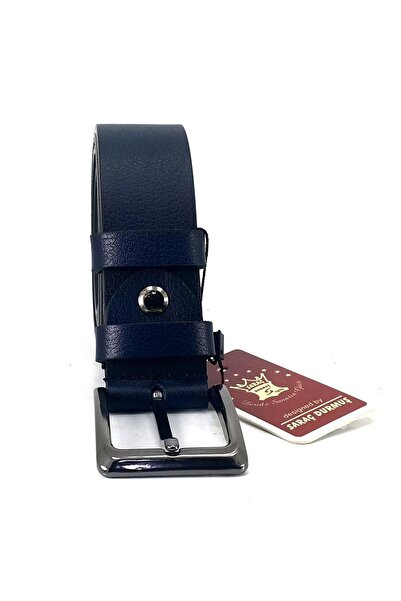 nehironline Saraç 1103 24K 3.5 cm Men's Jeans Belt Navy Blue