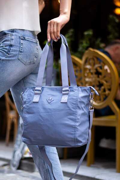 Sanmorris حقيبة يد وكتف نسائية مصنوعة من قماش المظلات المقاوم للماء مكونة من ...