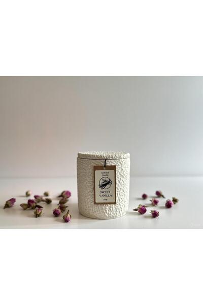 Mume concept Büyük Boy Kapaklı Rustik Beton Saksı Kokulu Mum - 300 gr