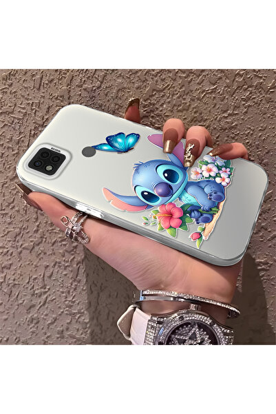 Hontinga حافظة صلبة رفيعة متوافقة مع كاميرا Poco C31 مع نمط غرزة