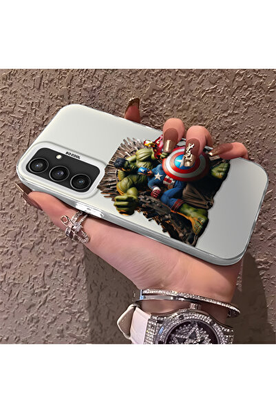 Hontinga حافظة صلبة رفيعة متوافقة مع كاميرا سامسونج جالاكسي S23 Fe مع نمط البطل